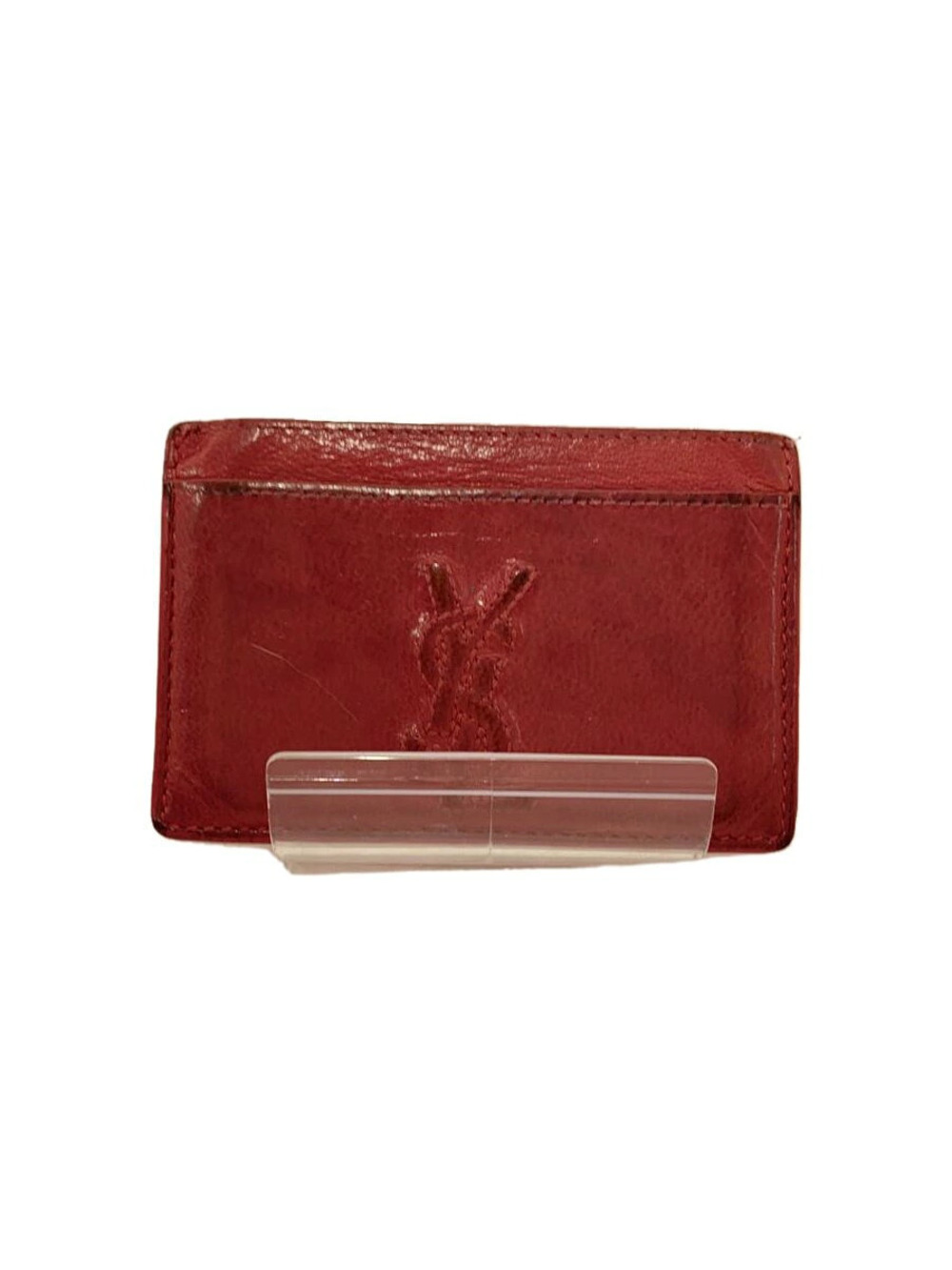 Saint Laurent Yves Card Case Wallet Leather Pink